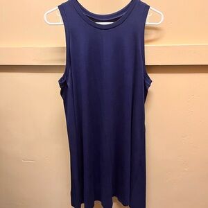 Sleeveless Navy Blue Top